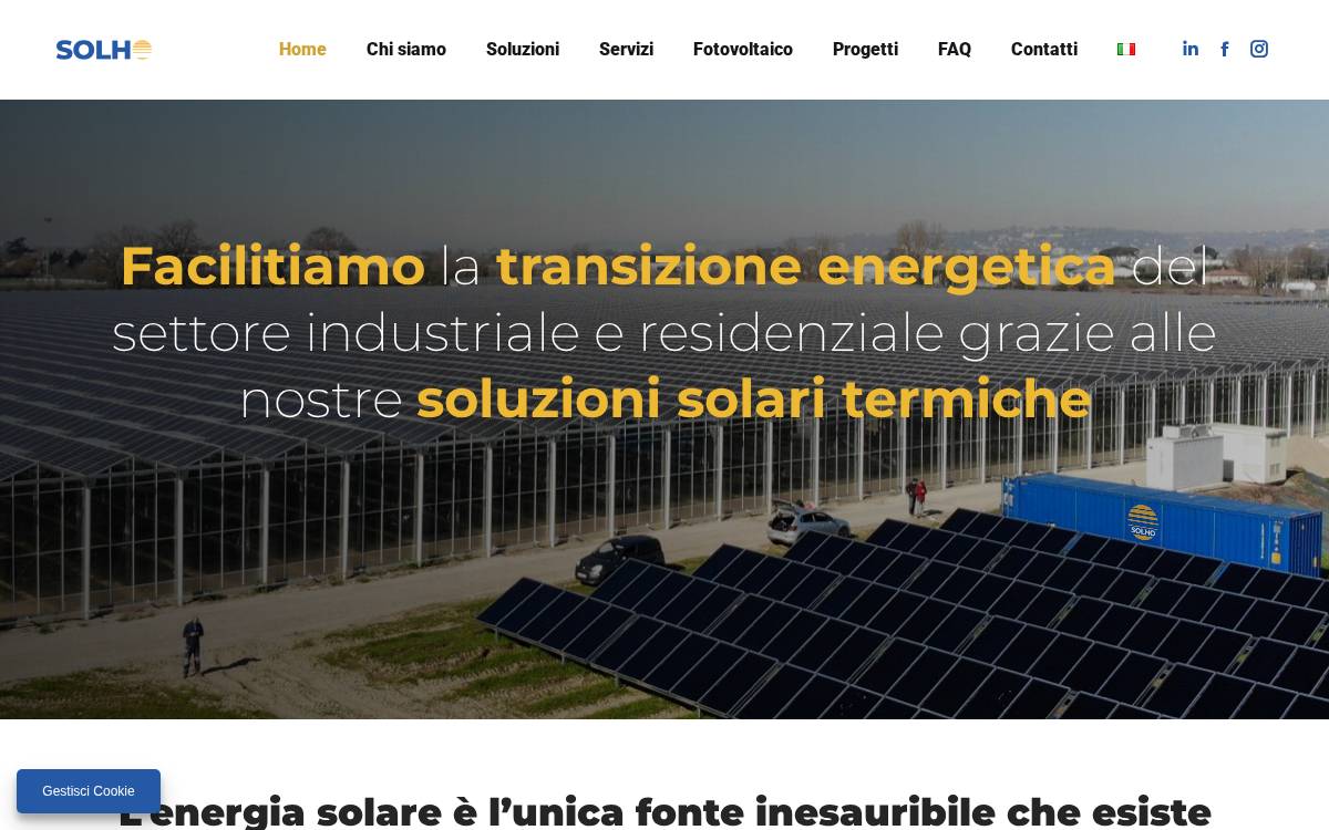 SOLHO website preview
