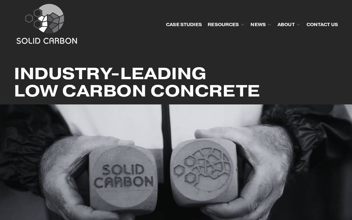 Solid Carbon website preview