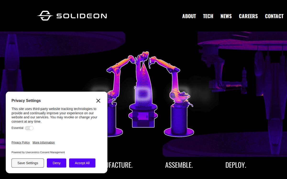 Solideon website preview