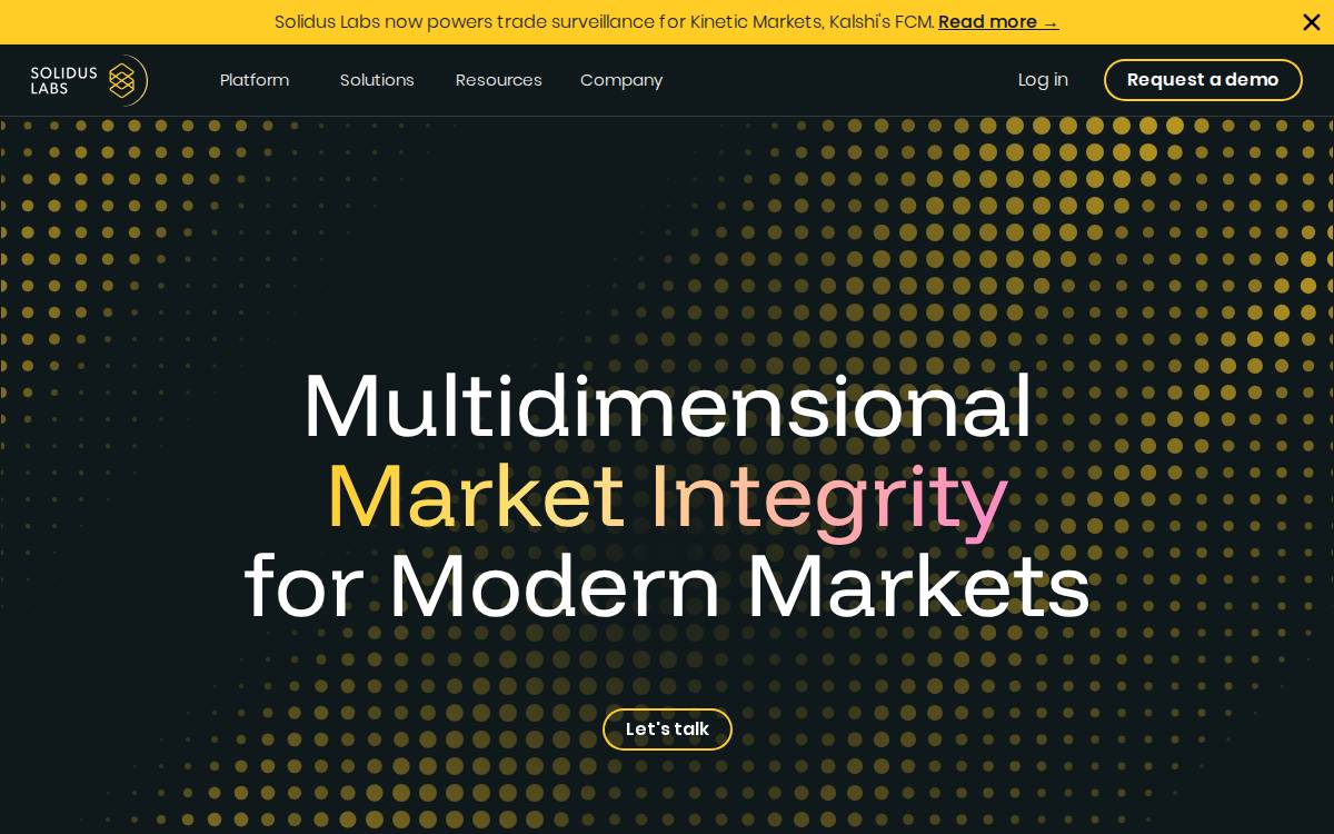 Solidus Labs website preview