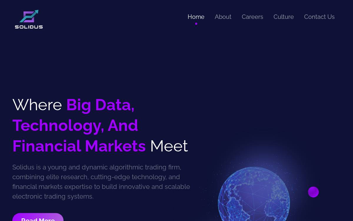 Solidus Tech website preview