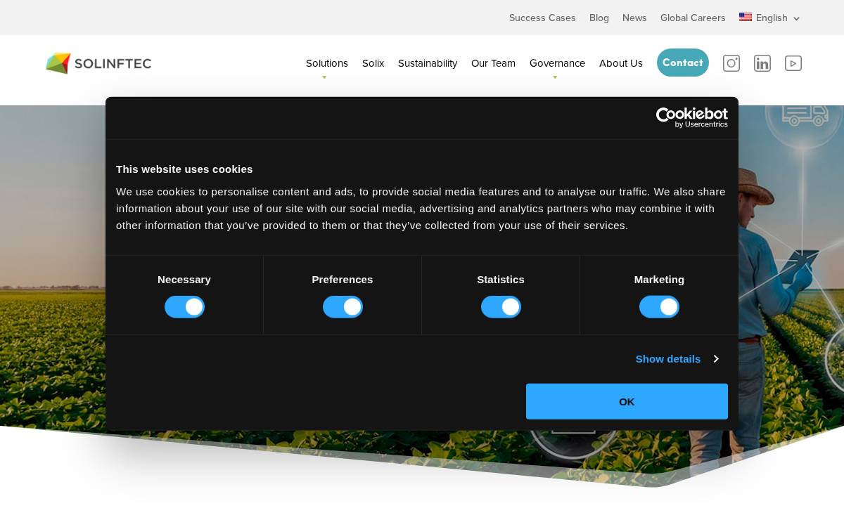 Solinftec website preview