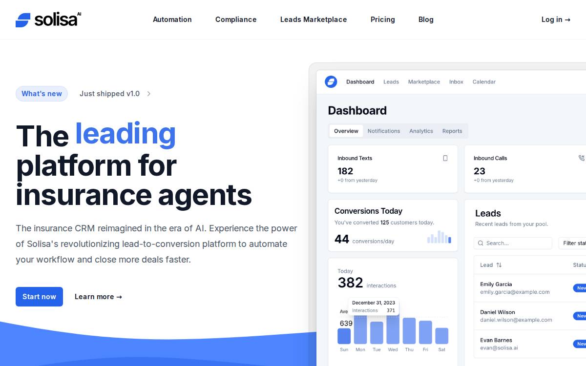 Solisa website preview