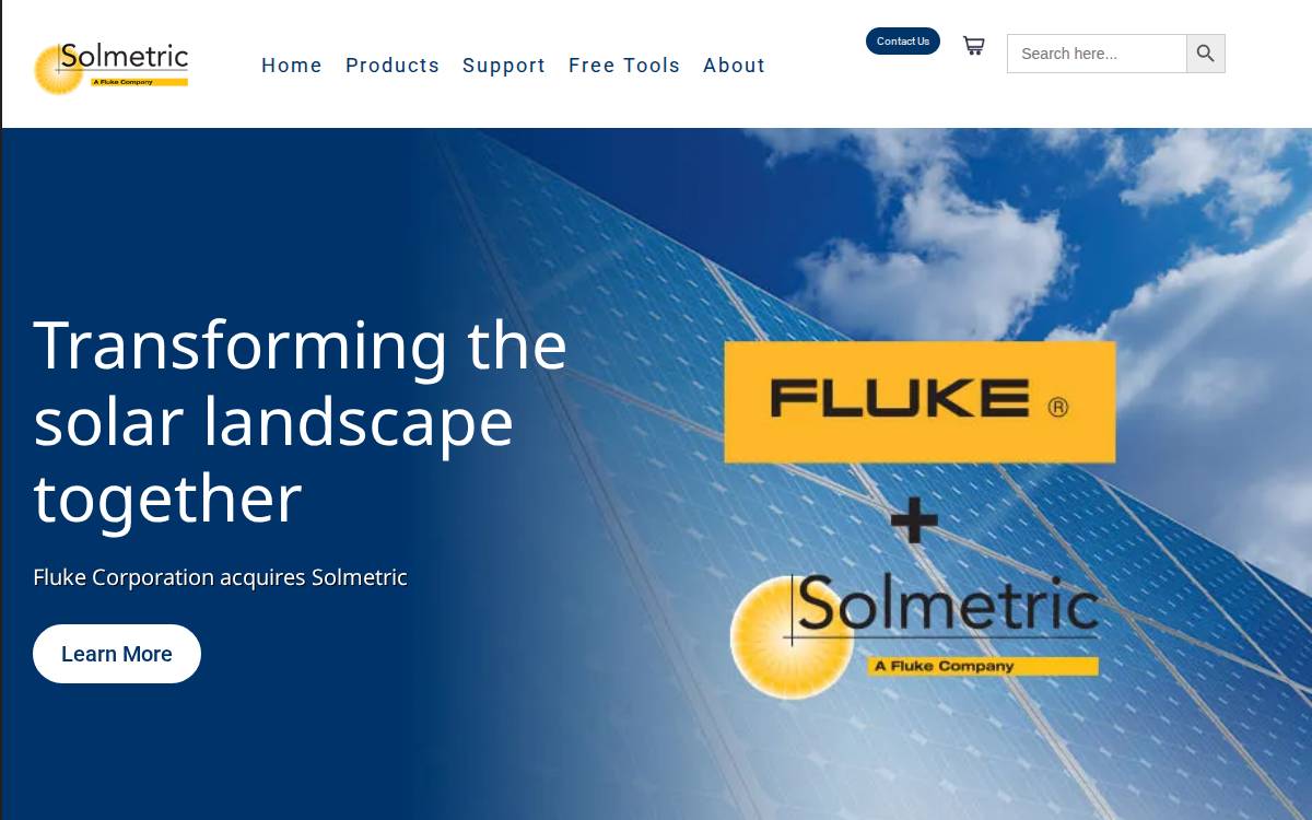 Solmetric website preview