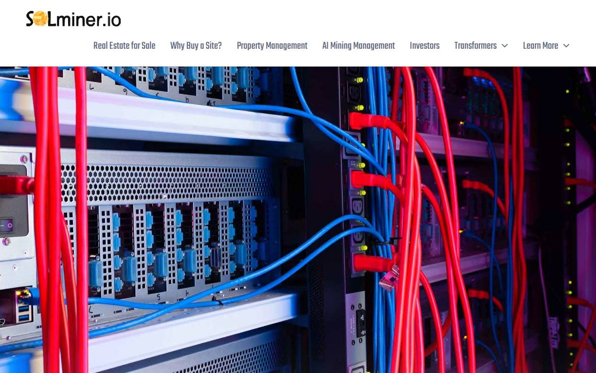 Solminer website preview