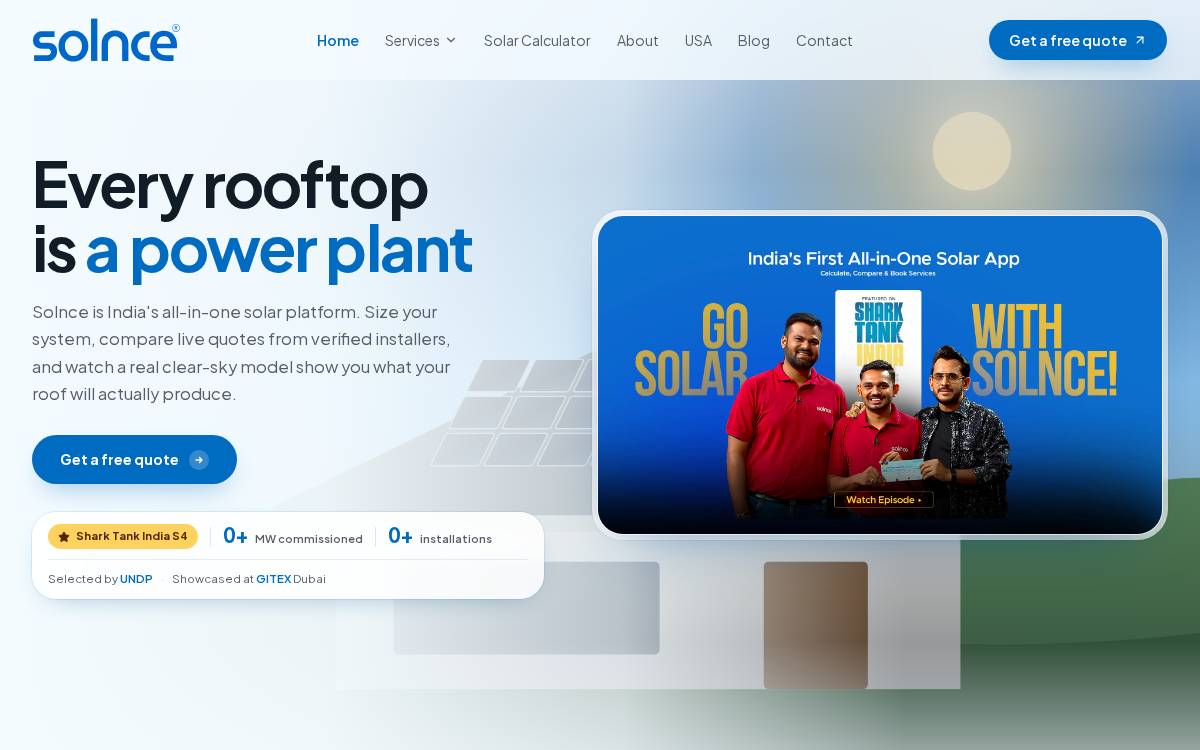 Solnce Energy website preview