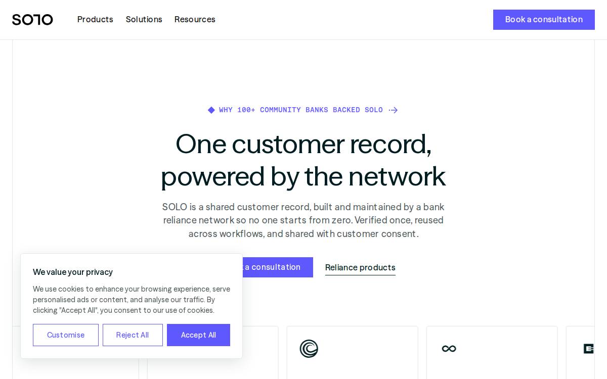 SOLO website preview