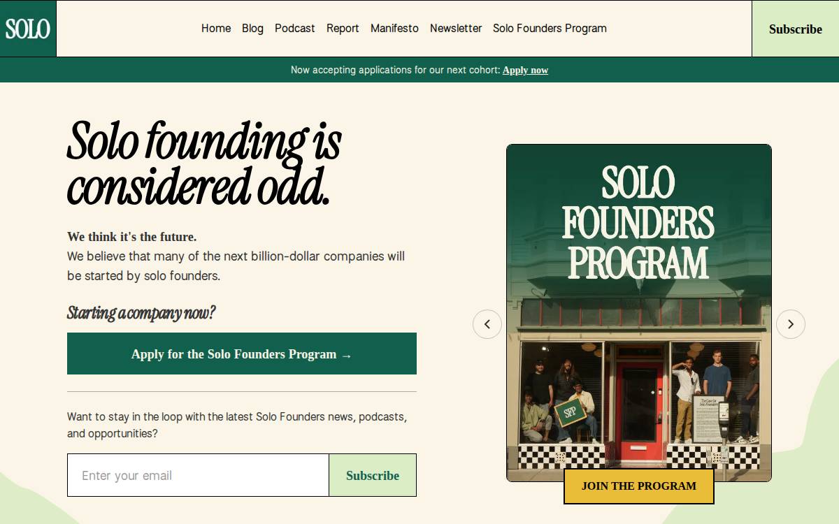 Solofounders website preview