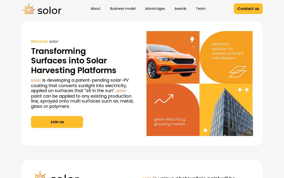 SolOr website preview