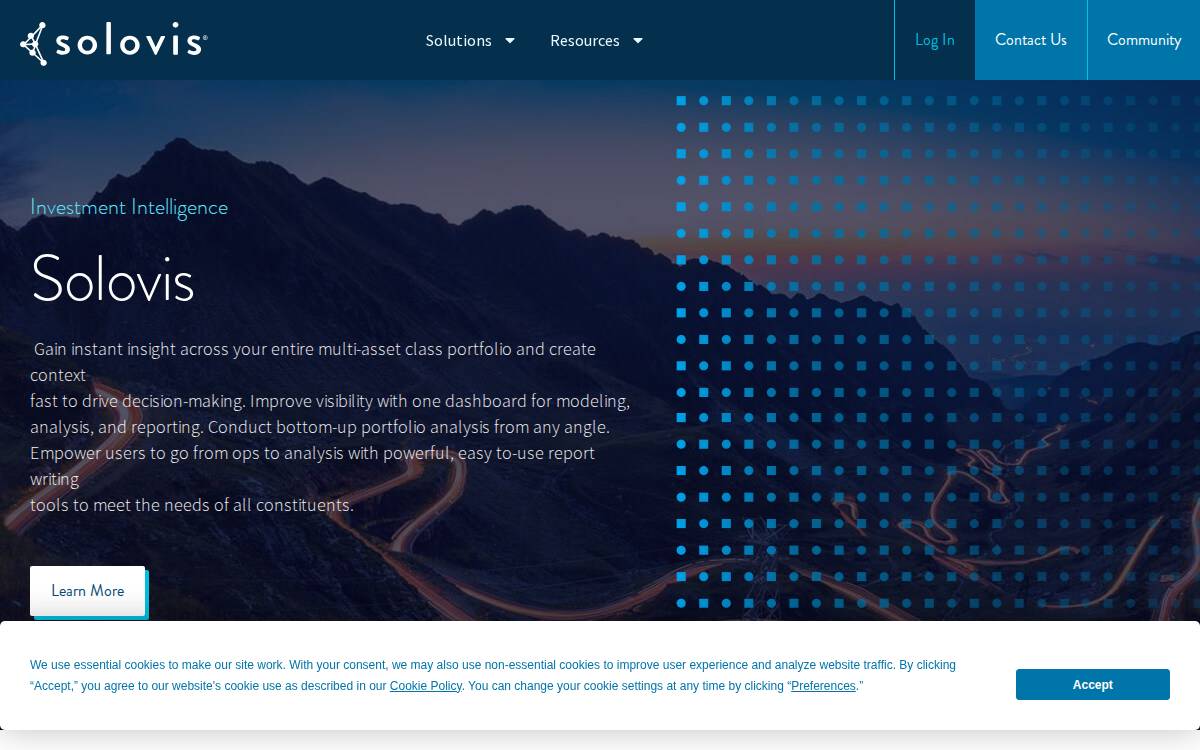 Solovis website preview