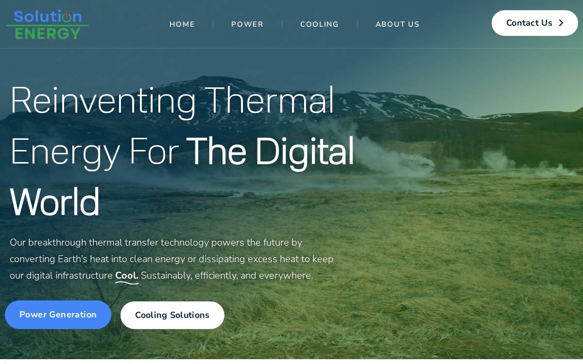 Solution Energy website preview