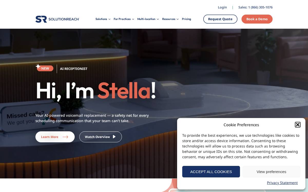 SolutionReach website preview