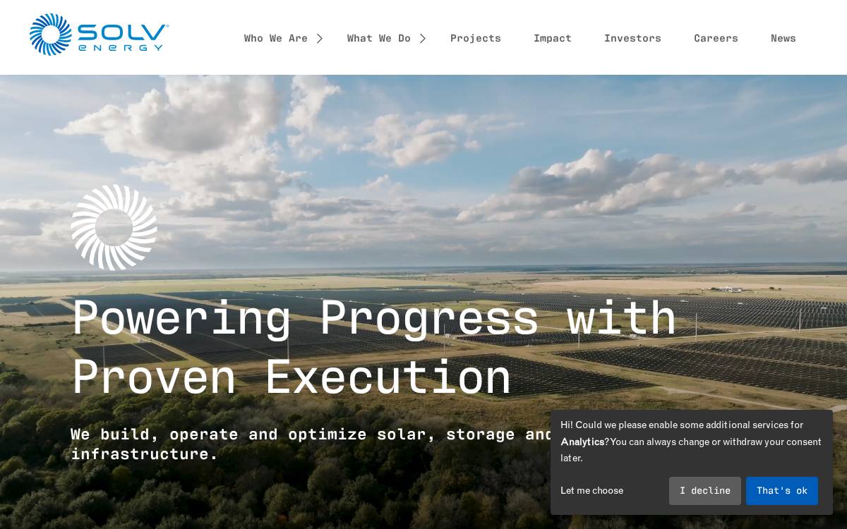 SOLV Energy website preview