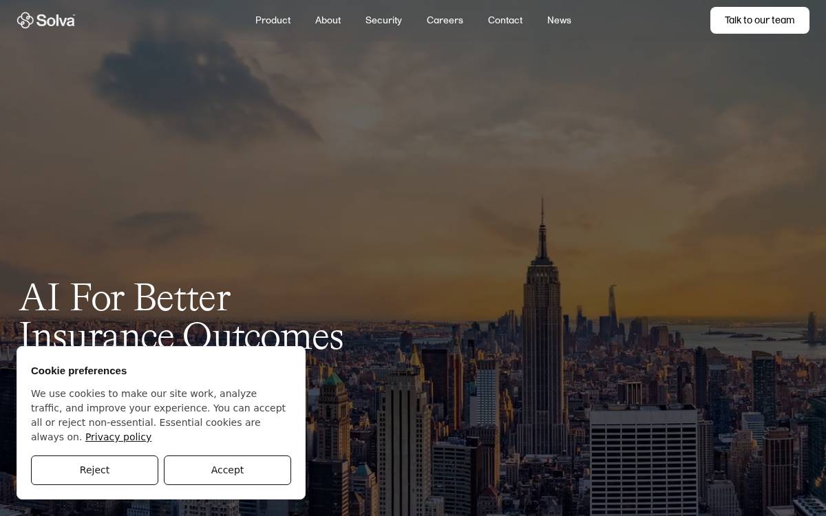 Solva website preview