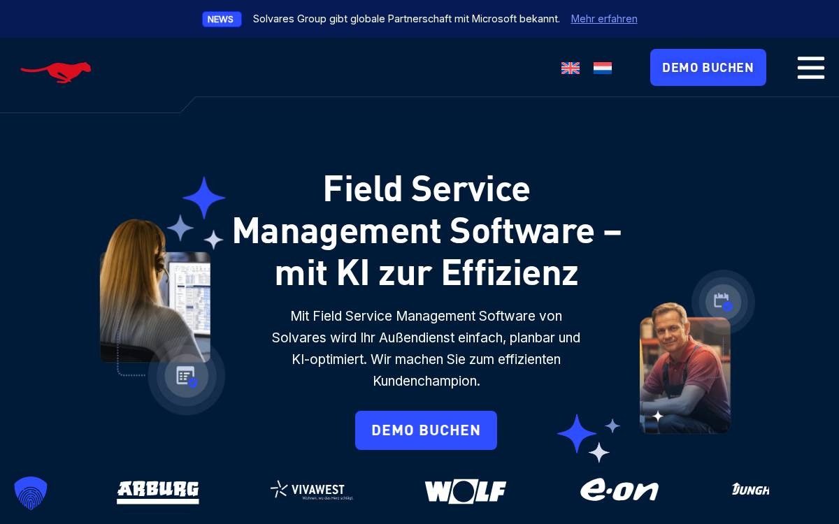 Solvares website preview