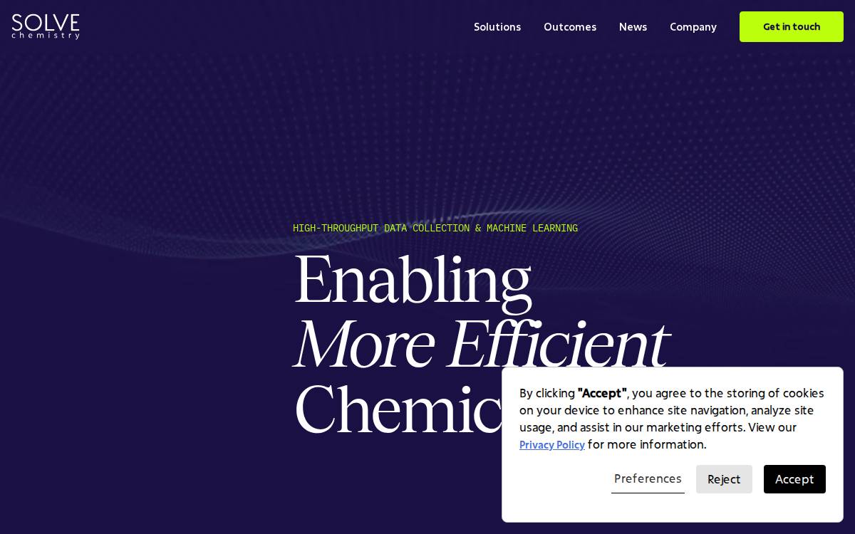 Solve Chemistry website preview