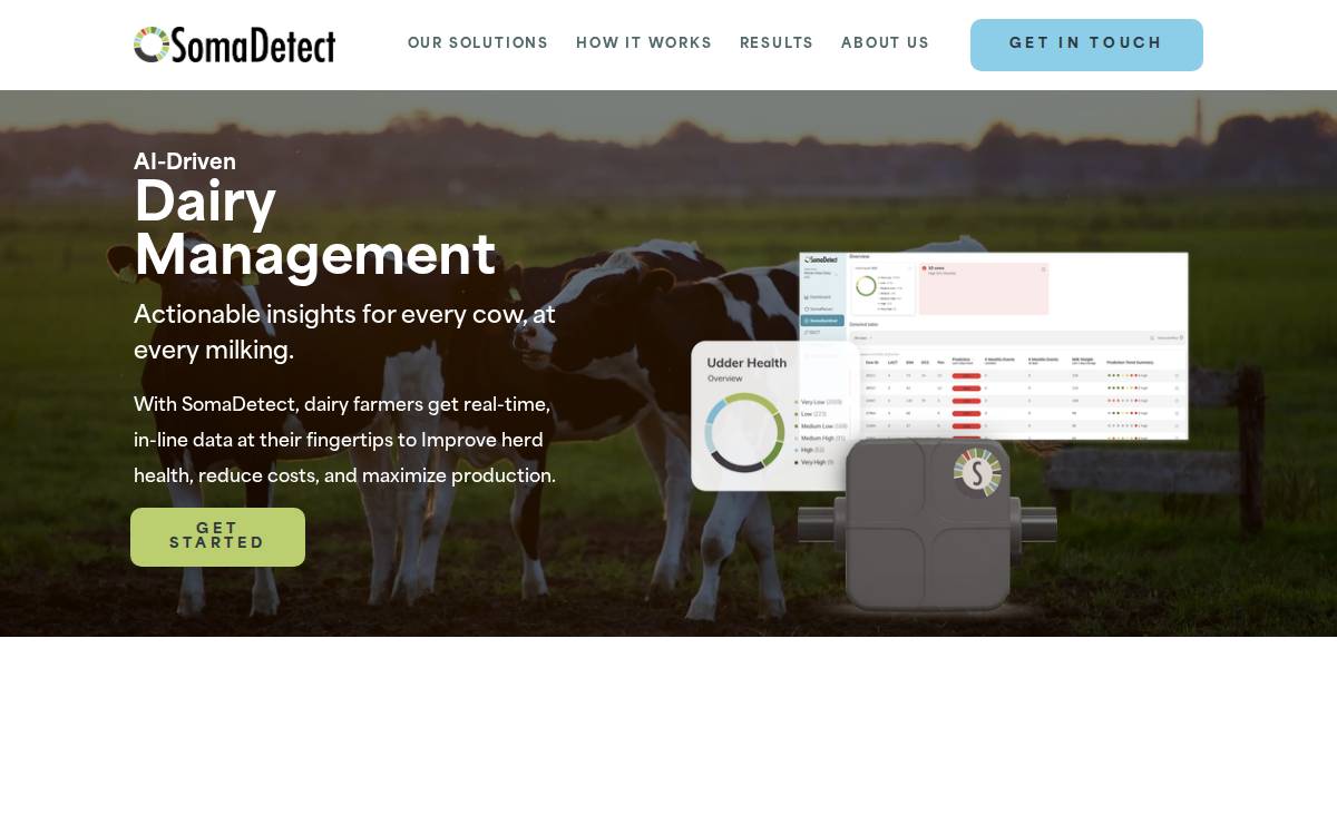 Soma Detect website preview