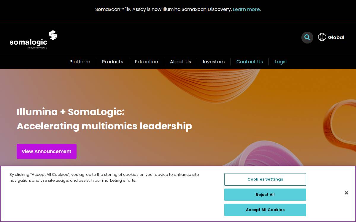 SomaLogic website preview