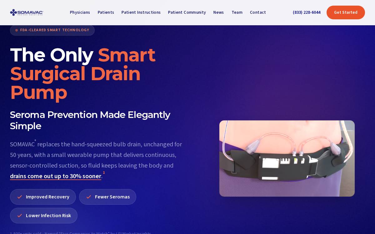 Somavac website preview