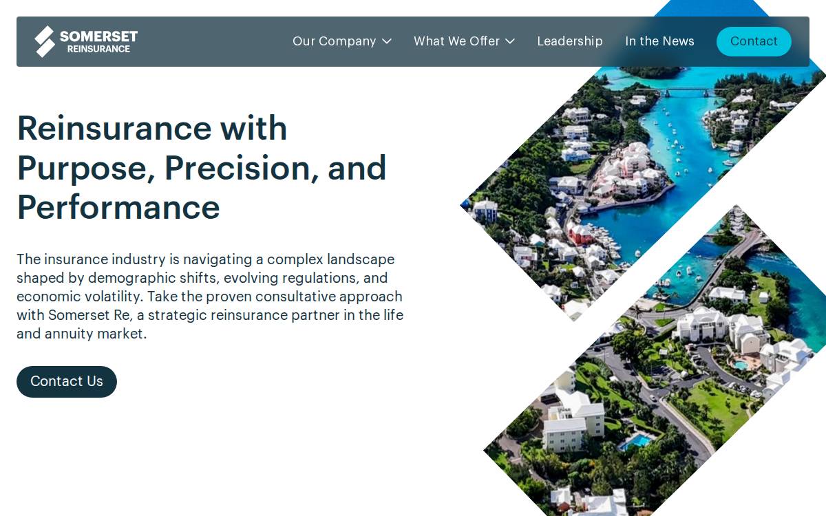 Somerset Reinsurance website preview