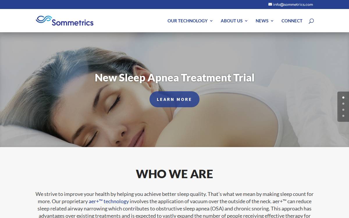 Sommetrics website preview