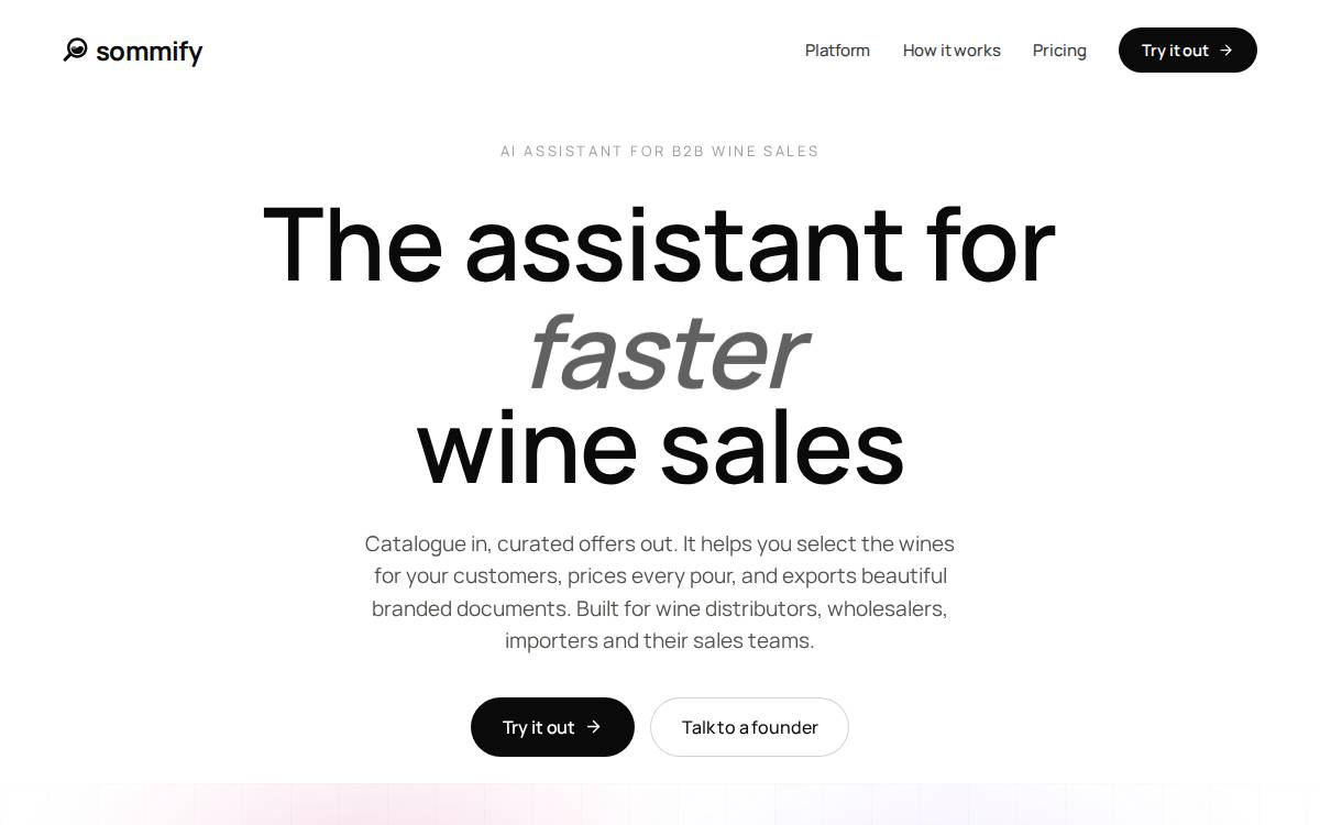 Sommify website preview