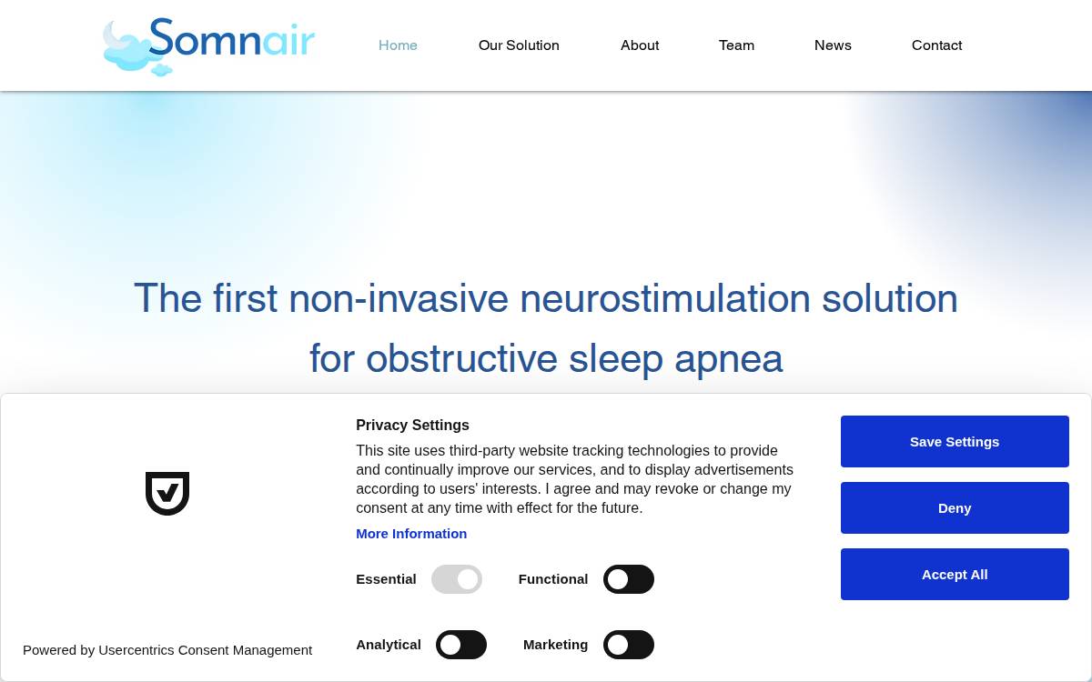 Somnairsleep website preview