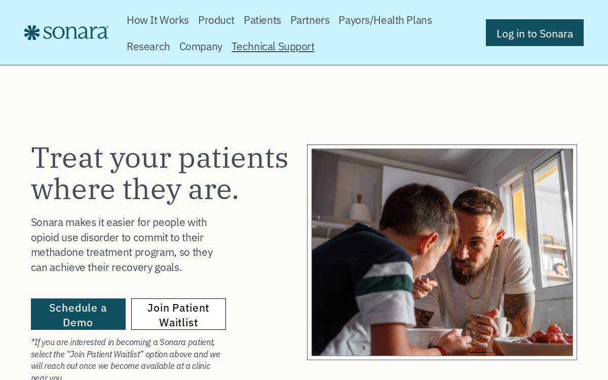 Sonara Health website preview