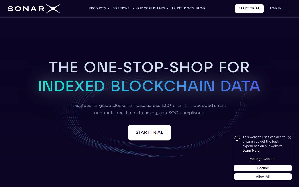 Sonarverse website preview