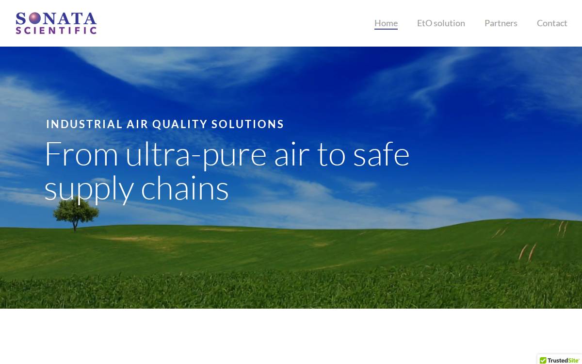 Sonata Scientific website preview