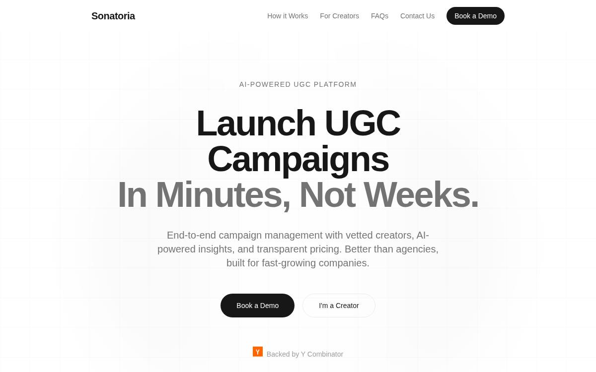 Sonatoria website preview