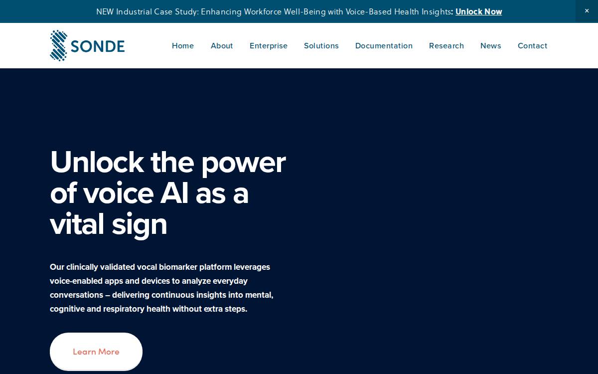 Sondehealth website preview