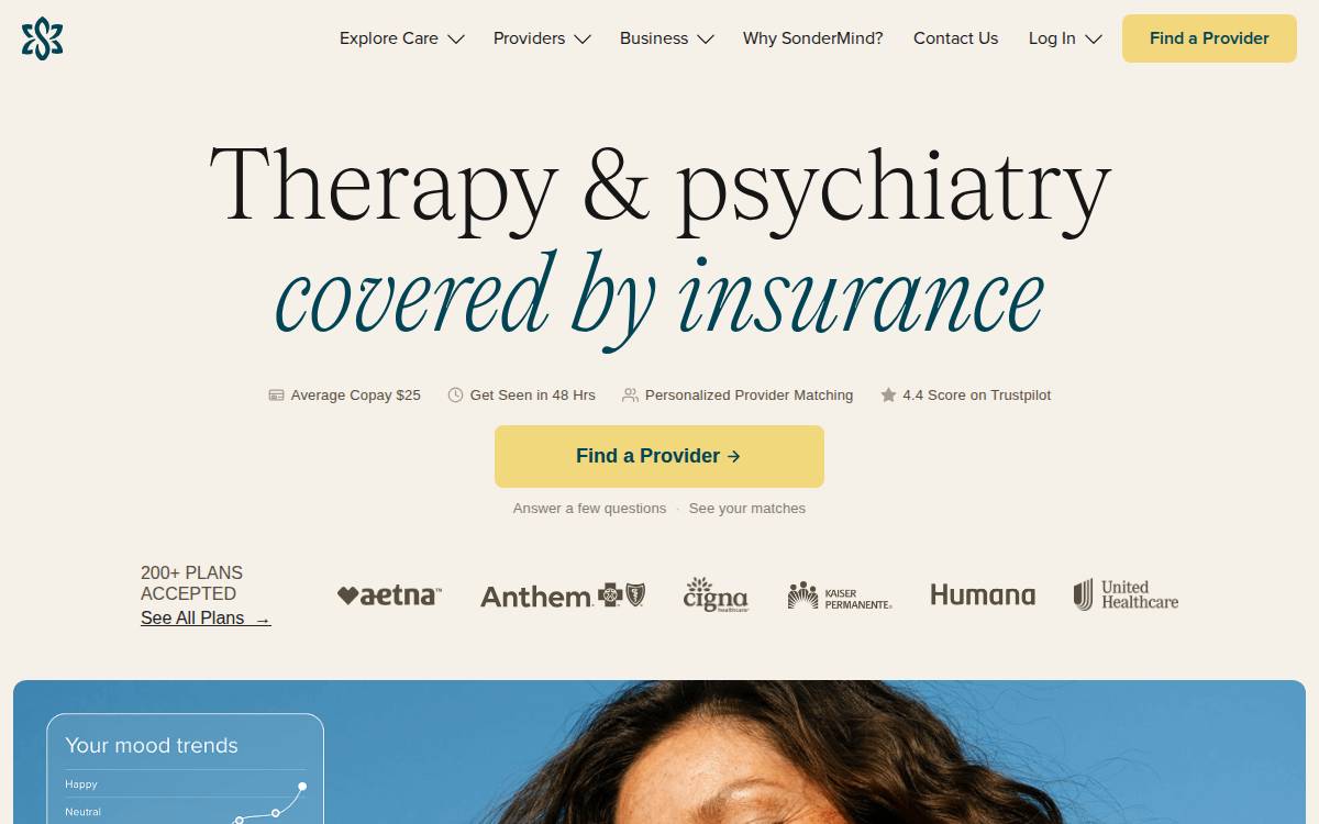 SonderMind website preview