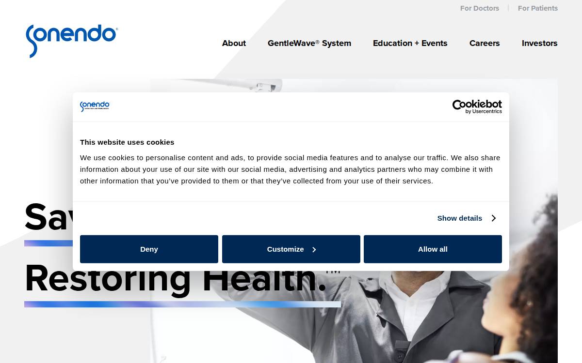 Sonendo website preview