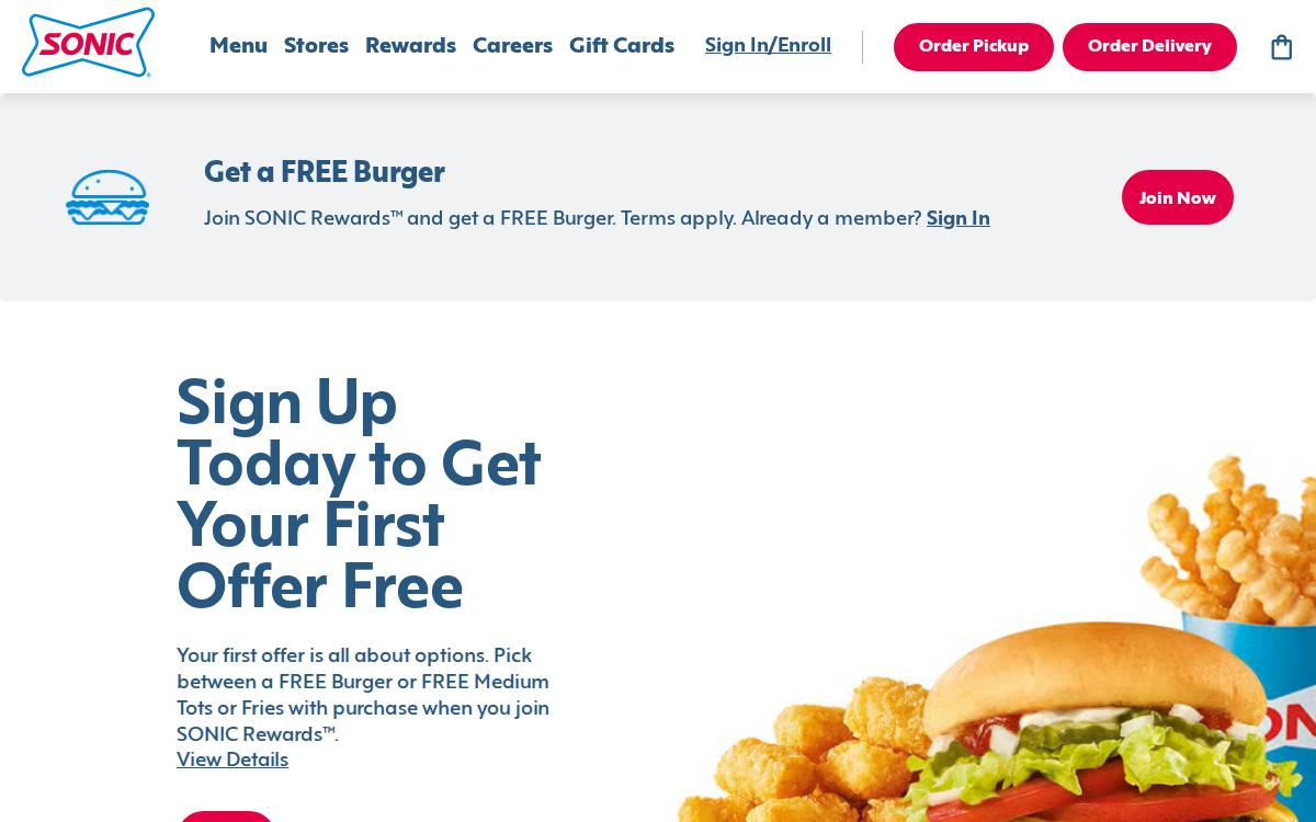 Sonicdrivein website preview