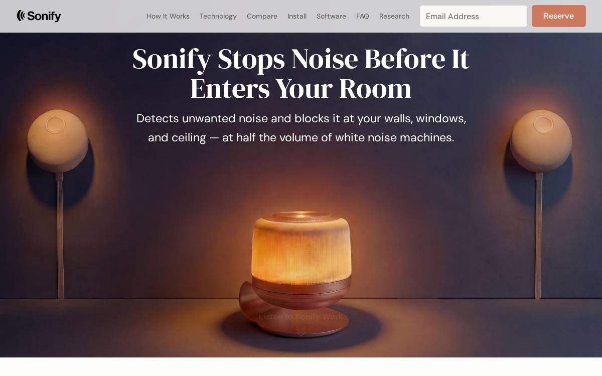 Sonify website preview