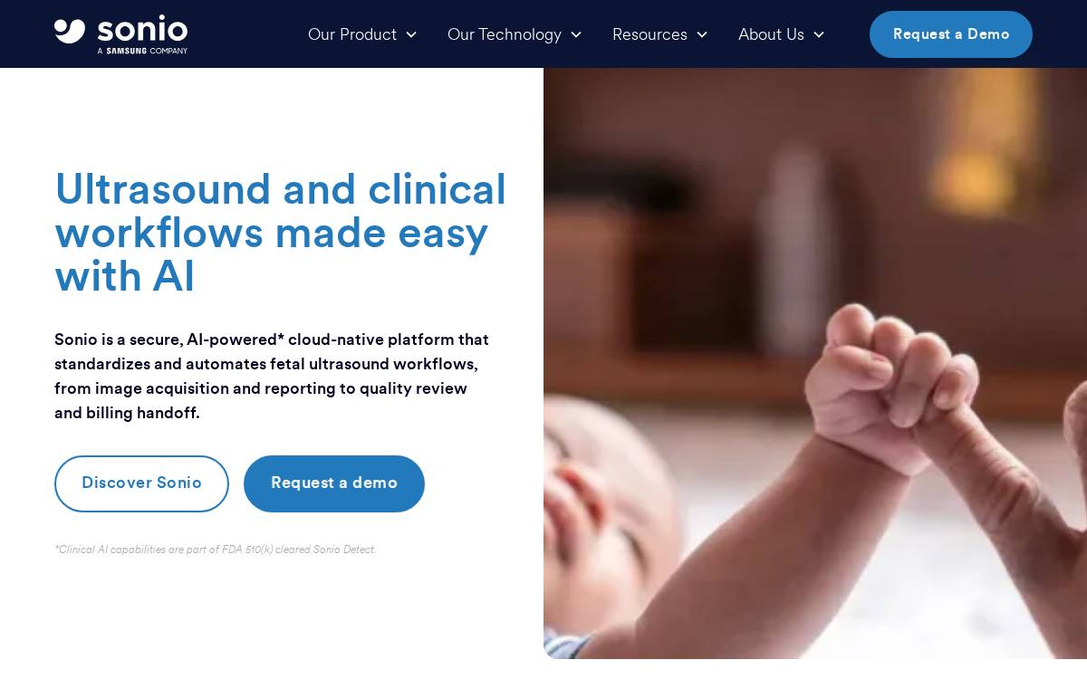 Sonio website preview