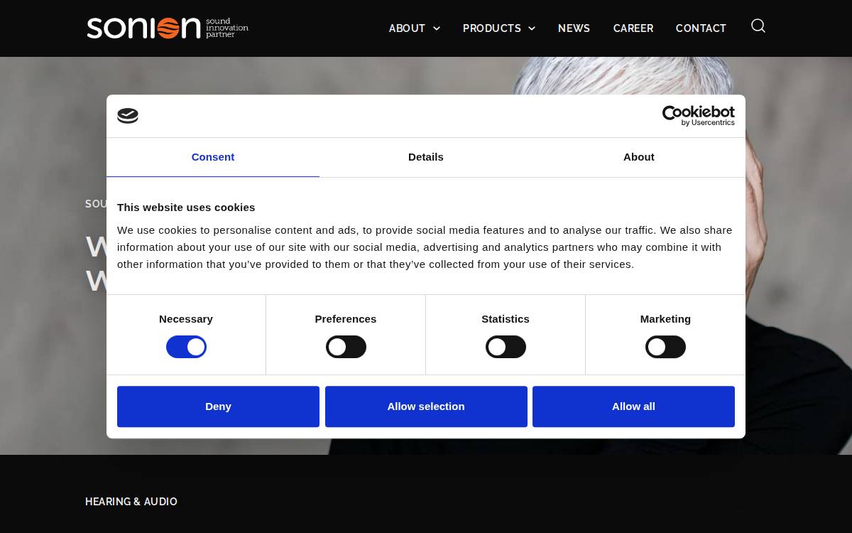 Sonion website preview
