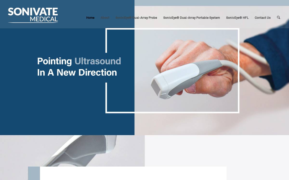 Sonivate Medical website preview
