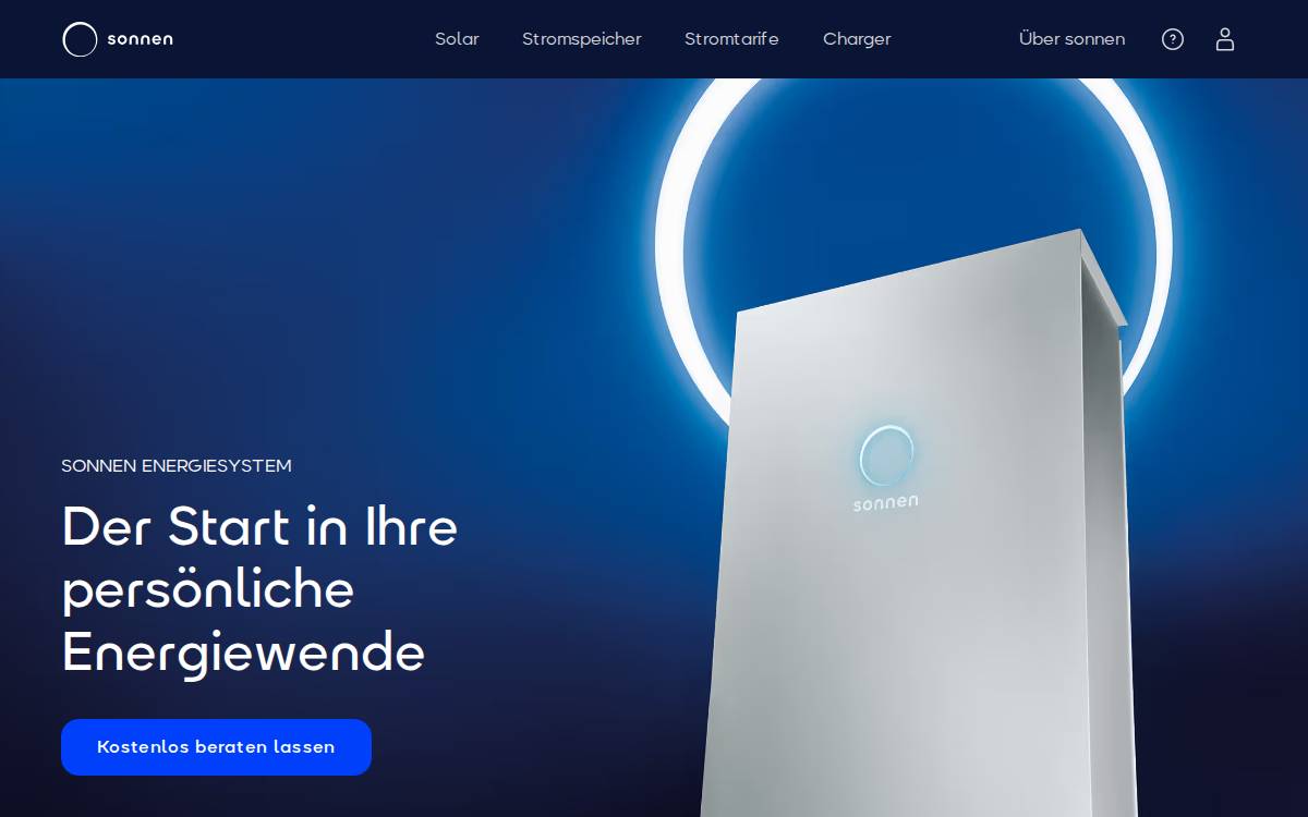 sonnen website preview