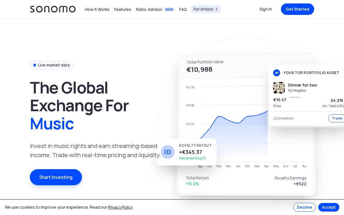 Sonomo website preview