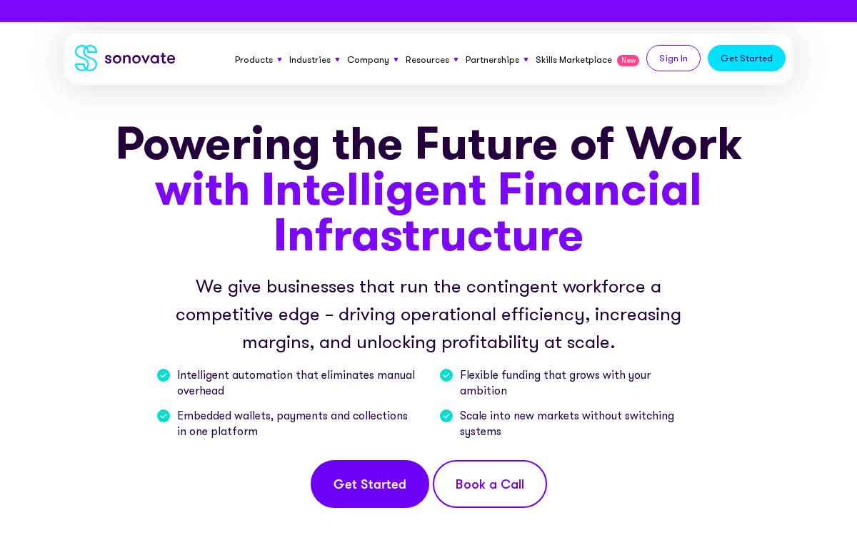 Sonovate website preview
