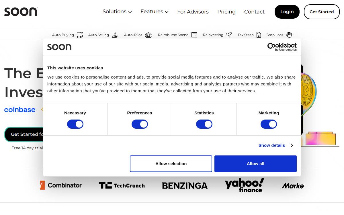 Soon website preview