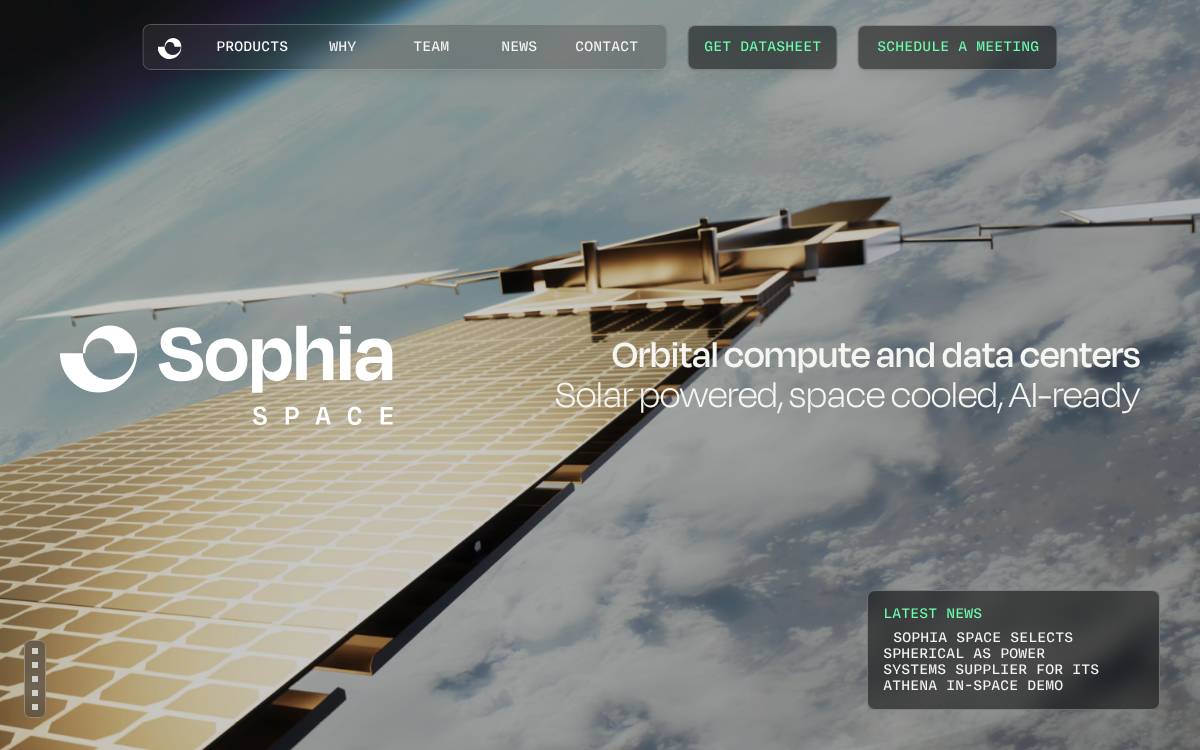 Sophia website preview