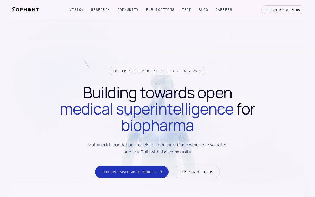 Sophont AI website preview