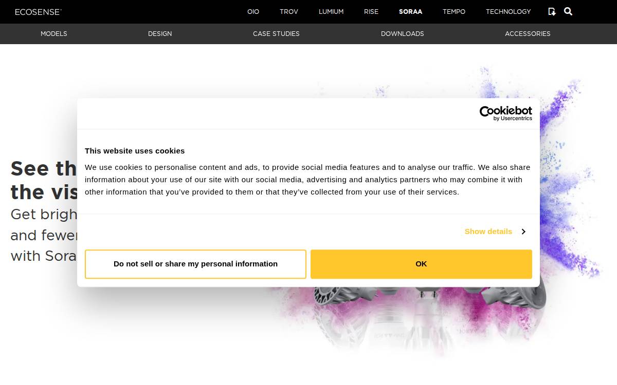 Soraa website preview