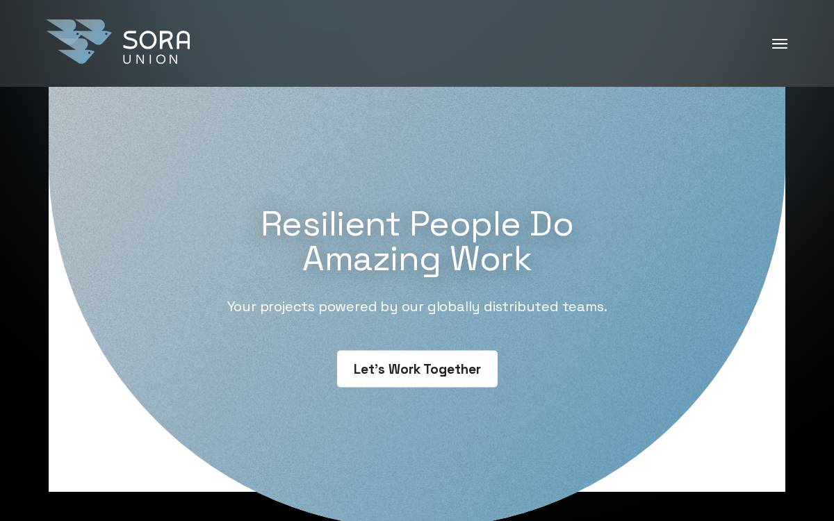Sora Union website preview