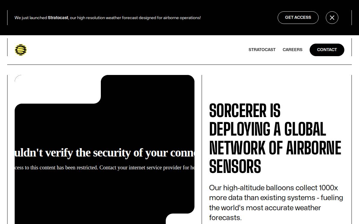 Sorcerer website preview