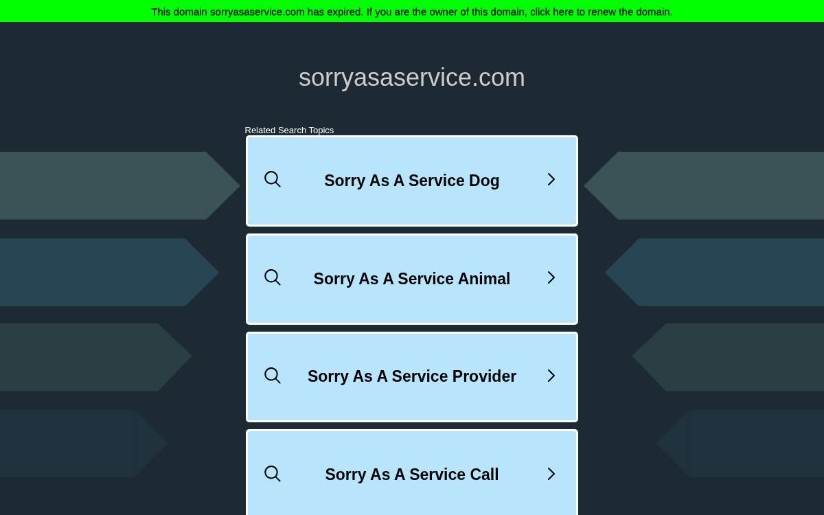 Sorry As A Service website preview