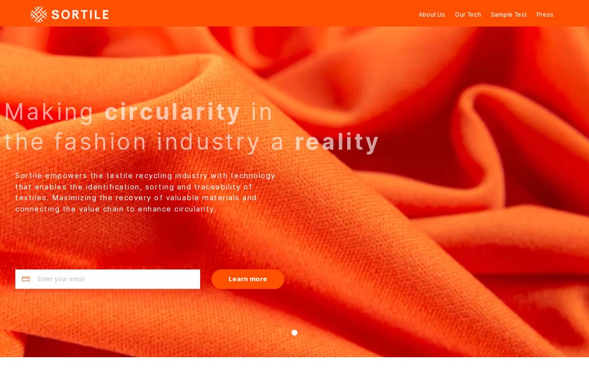 Sortile website preview